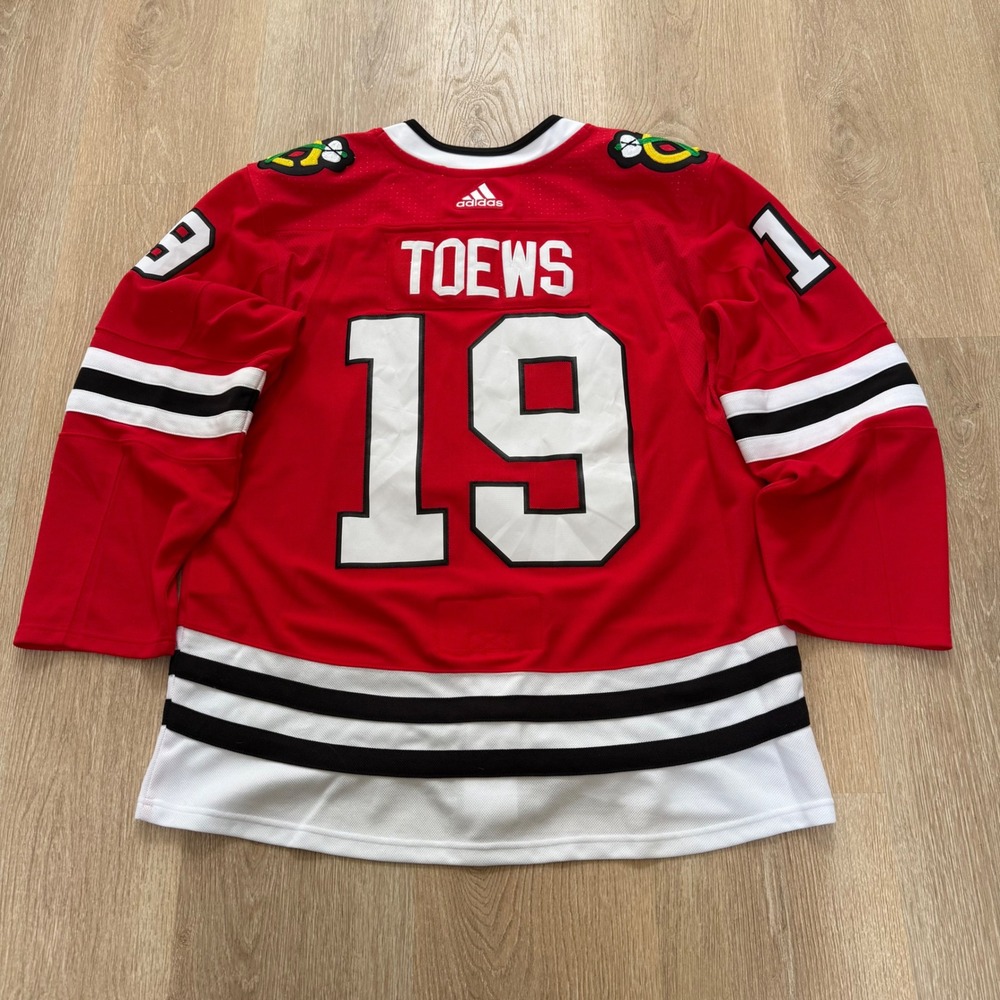 Adidas Chicago Blackhawks Toews Hockey Jersey Mens 54 Red Authentic NHL 19 - Picture 10 of 10